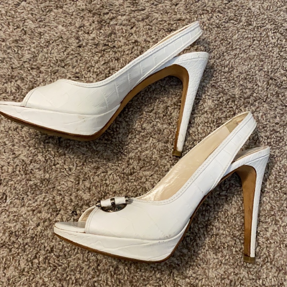 White Christian DIOR HEELS - Picture 2 of 12